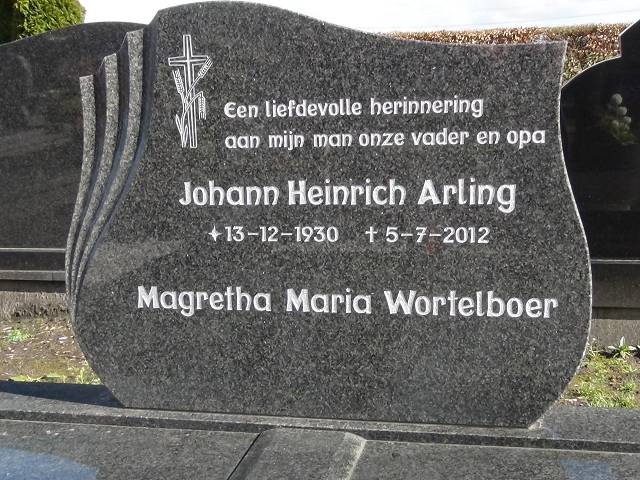 Margretha Maria Wortelboer en Johann Heinrich Arling