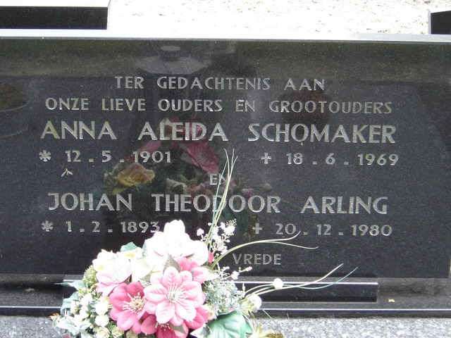 Johan Theodoor Arling en Anna Aleida Schomaker