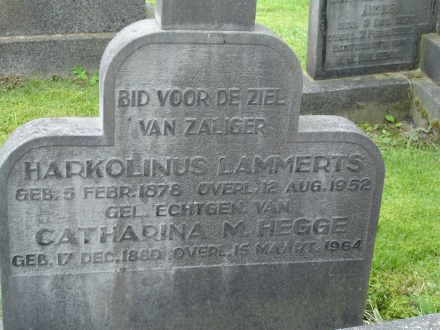 Harkelinus Lammerts en Catharina Maria Hegge